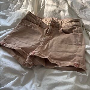 American Eagle Peach High Rise Denim Shorts
